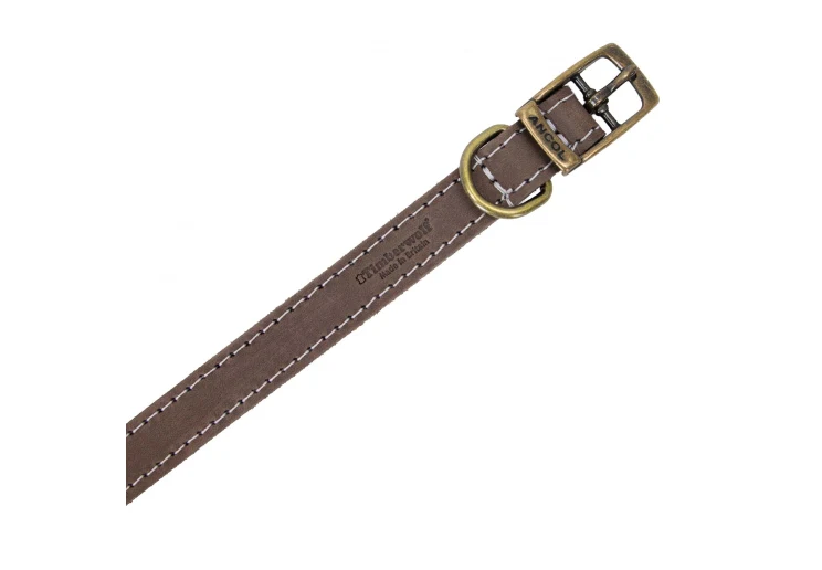 Ancol Timberwolf Leather Collar Sable - Image 4