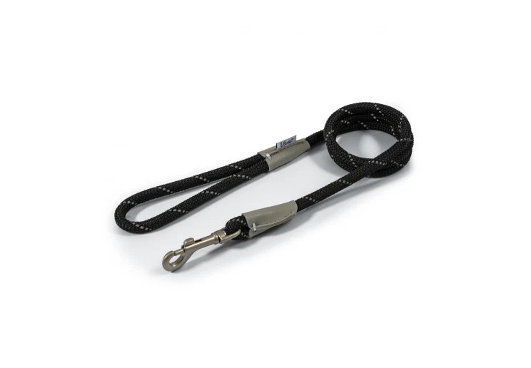 Ancol Viva Rope Snap Lead Reflective Black
