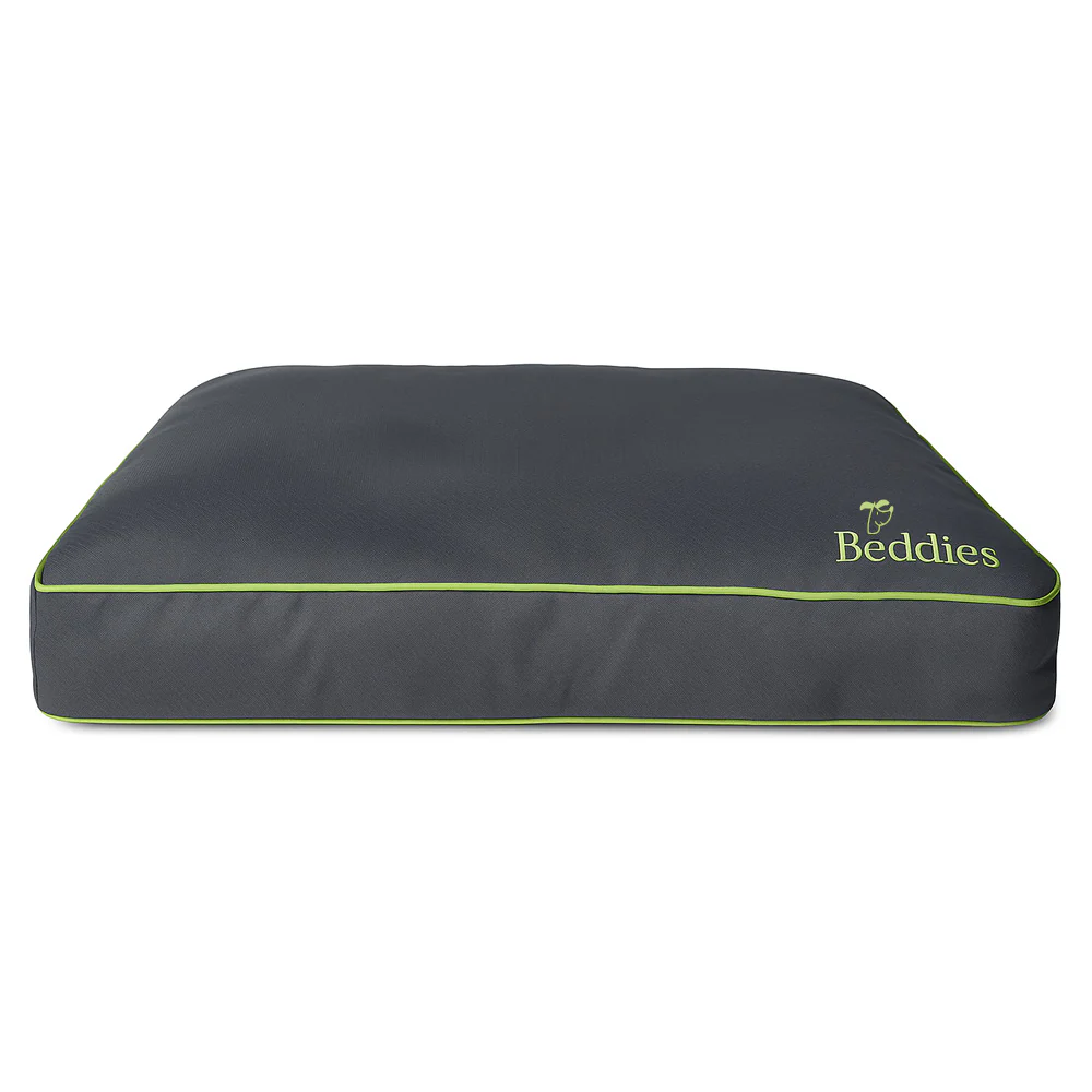 Beddies Waterproof Dog Mattress -  Charcoal/Lime