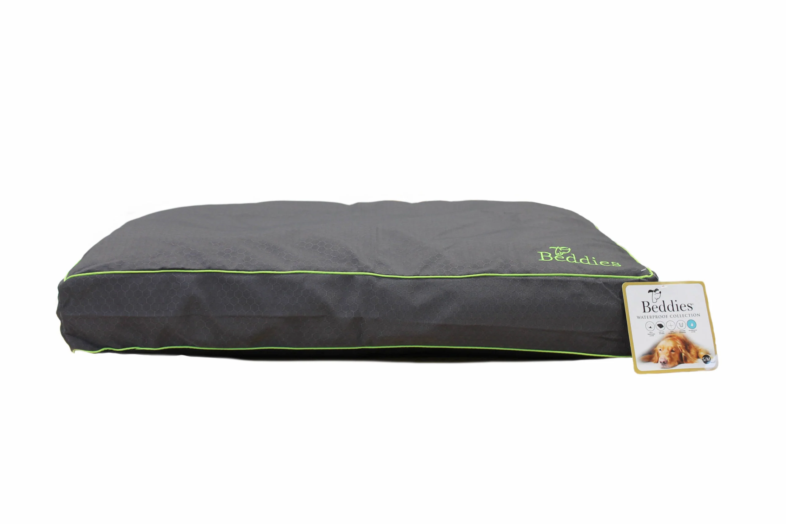 Beddies Waterproof Dog Mattress -  Charcoal/Lime - Image 3