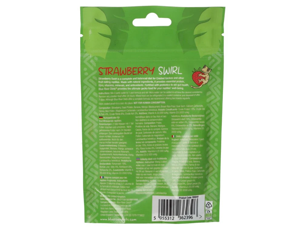 Blue River Strawberry Swirl Gecko Food 60g - Image 2