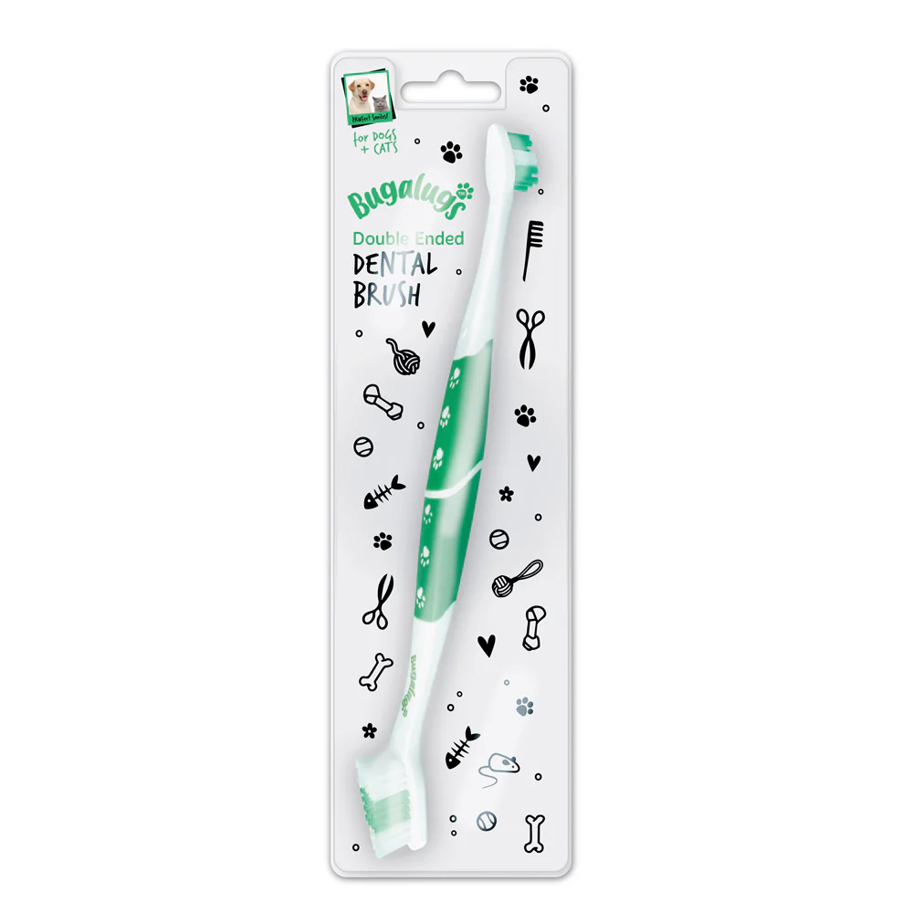 Bugalugs Double Ended Toothbrush for Dogs & Cats