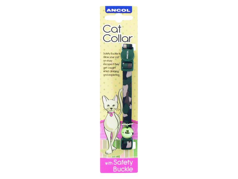 Camoflage Cat Collar Green (Size 3) - Image 2