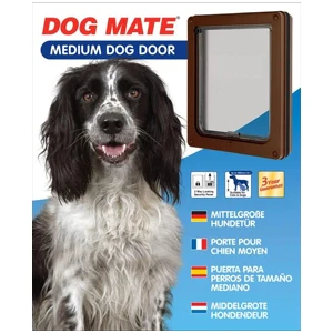 Dog Mate Locking Dog Flap for Medium Dogs - Brown - Image 3