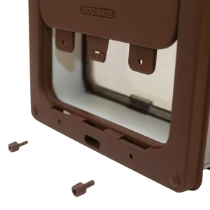 Dog Mate Locking Dog Flap for Medium Dogs - Brown - Image 4