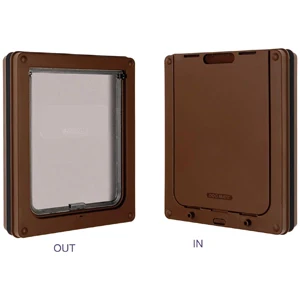 Dog Mate Locking Dog Flap for Medium Dogs - Brown - Image 6