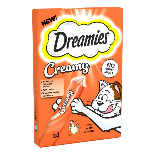 Dreamies Creamy Cat Treats with Chicken 4x10g