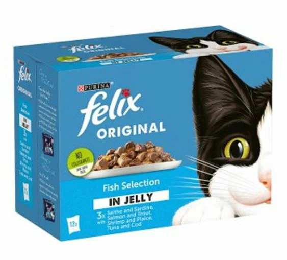 Felix Fish Selection in Jelly Wet Cat Food 12x85g Pouches