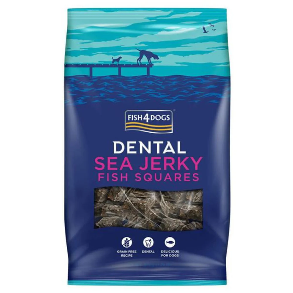 Fish 4 Dogs Dental Sea Jerky Squares 115g