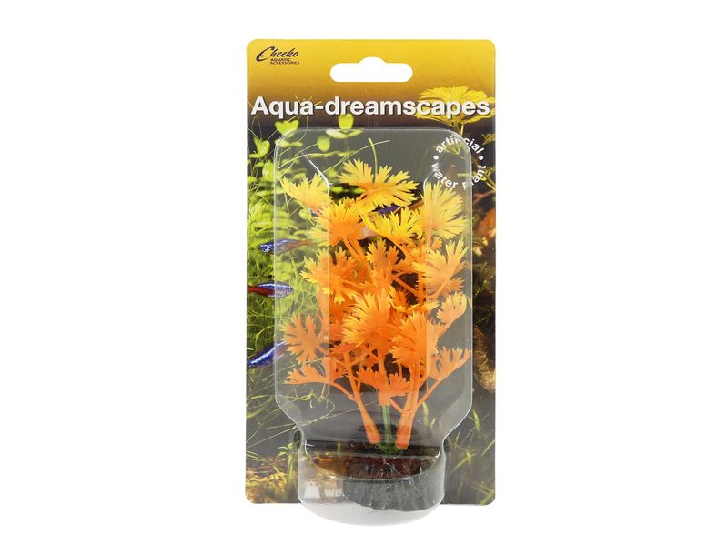 Flame Varigated Grass Plastic Plant 8" 20cm - Image 2