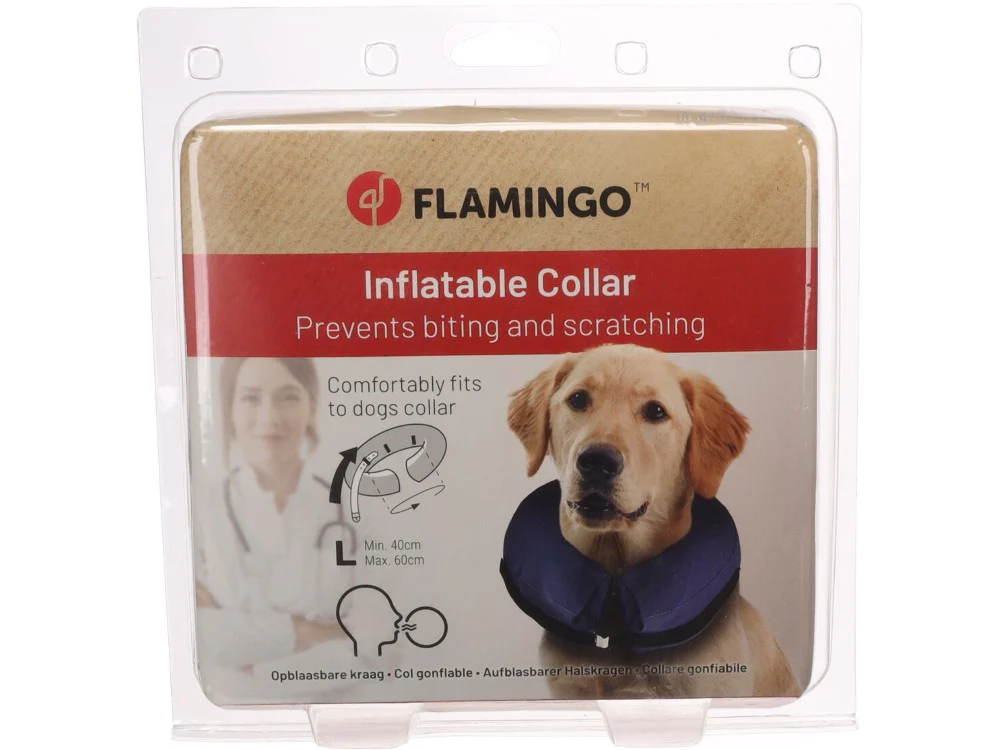 Flamingo Inflatable Dog Collar - Image 4