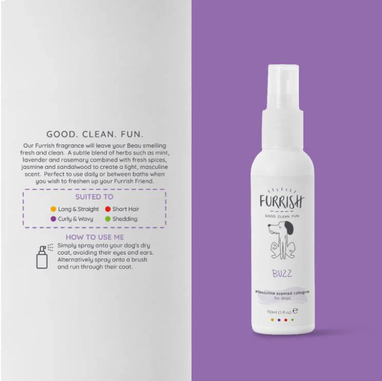 Furrish Buzz Masculine Scented Cologne For Dogs 150ml - Image 2
