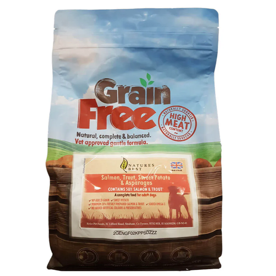 Natures Best Grain-Free Dog Food Salmon, Trout, Sweet Potato & Asparagus