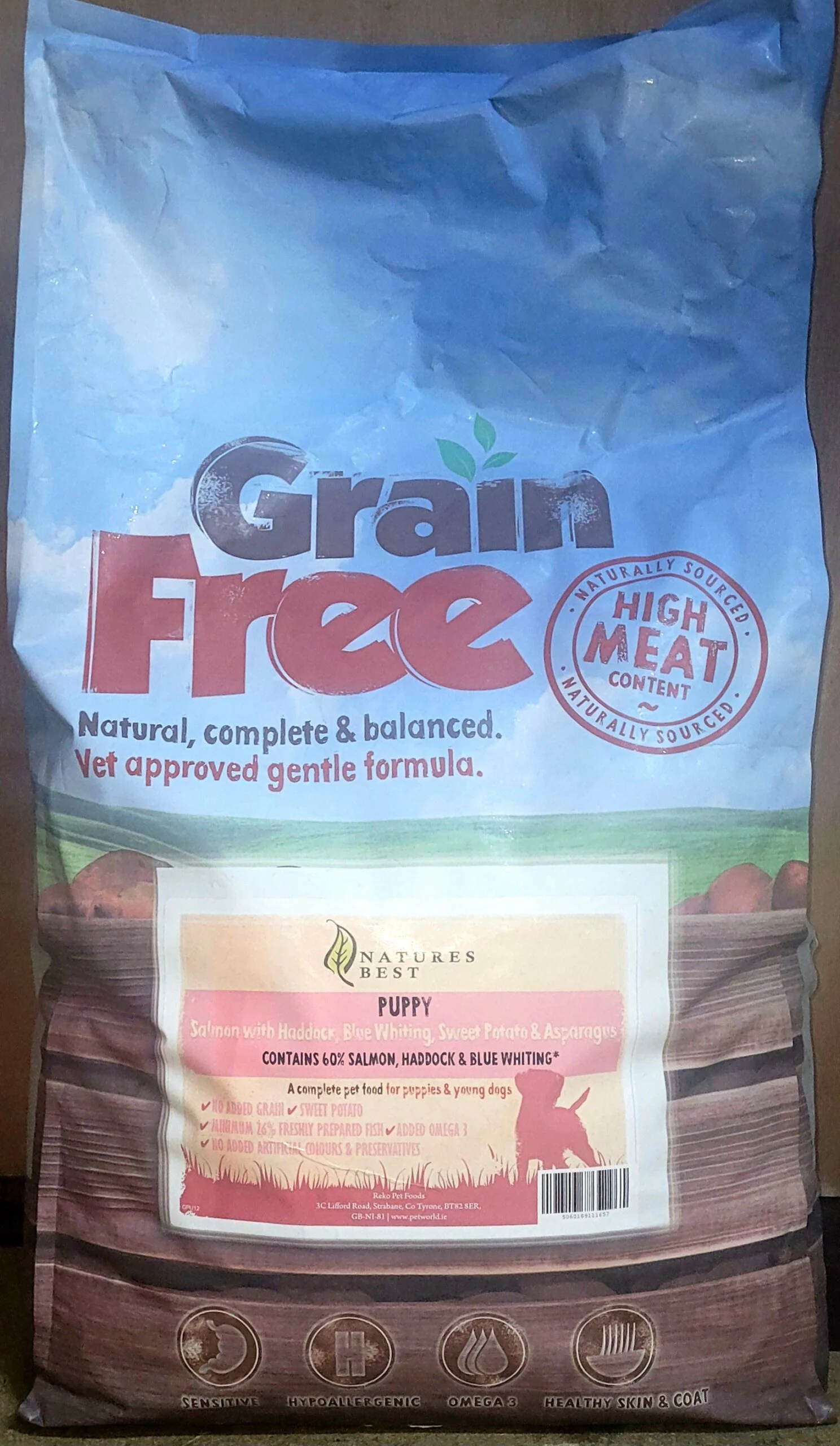Nature's Best Grain Free Puppy Dog Food - Salmon with Haddock, Blue Whiting and Sweet potato