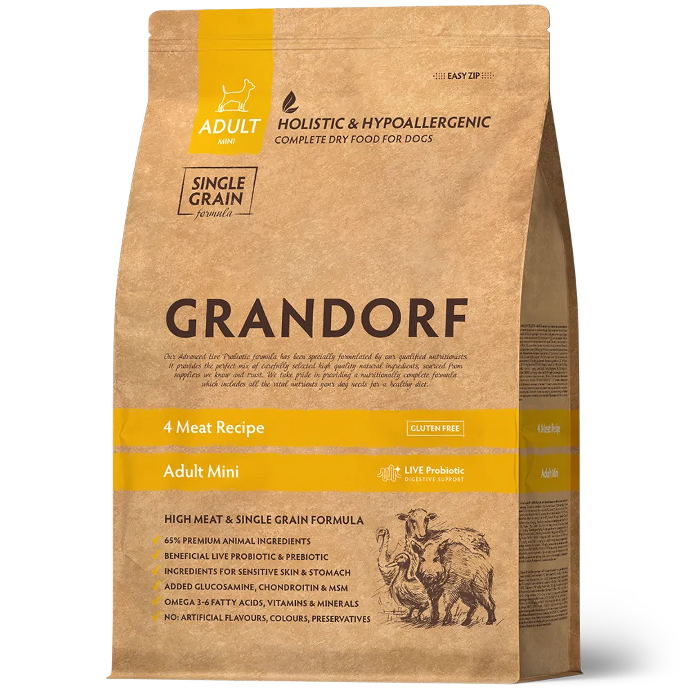 Grandorf 4 meat receipe for Small Breeds Dogs