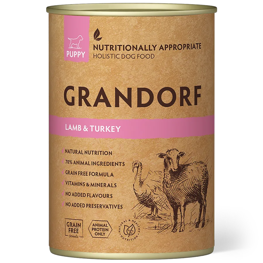 Grandorf Puppy Lamb and Turkey Wet Food