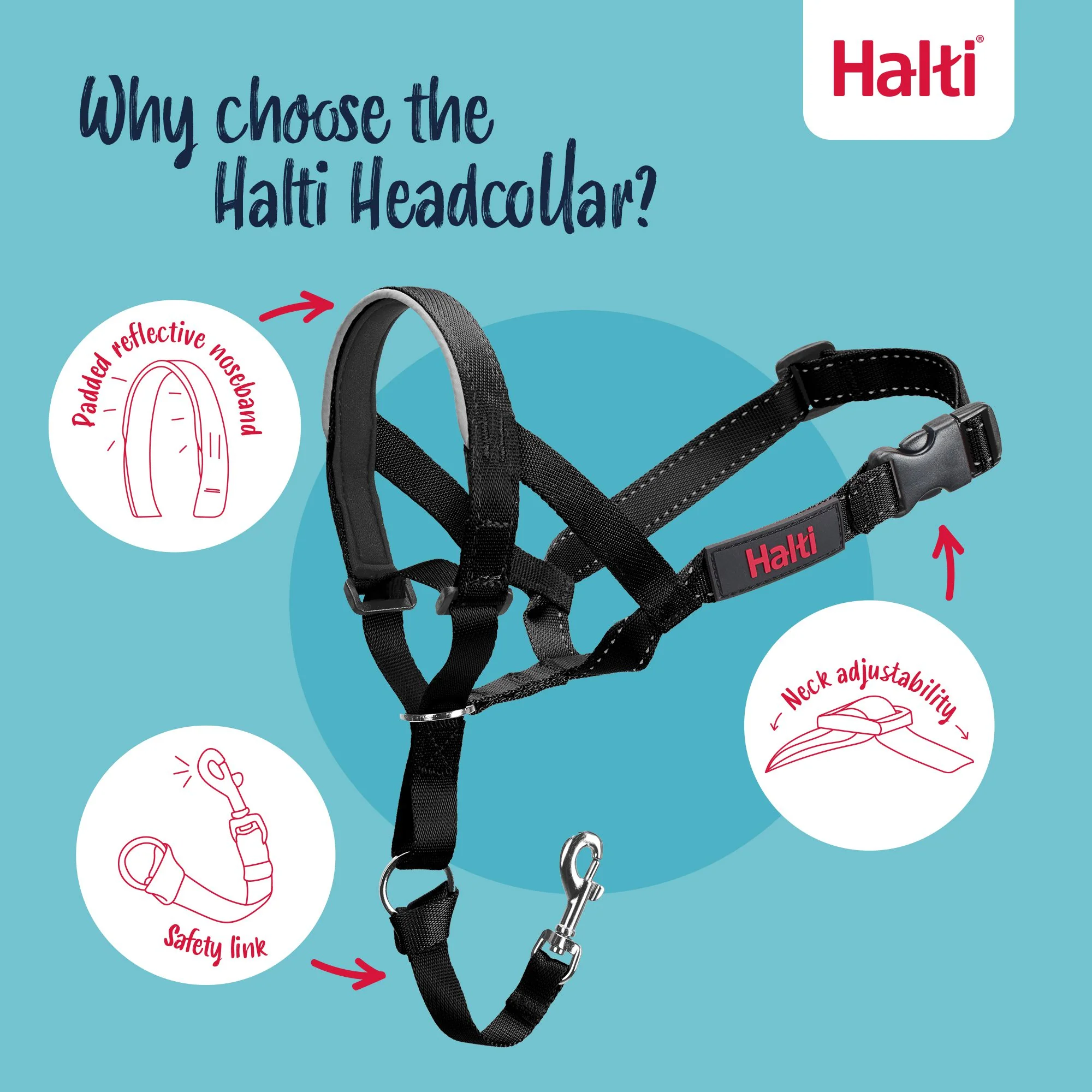 Halti Dog Head Collar Black Size 3 - Image 3