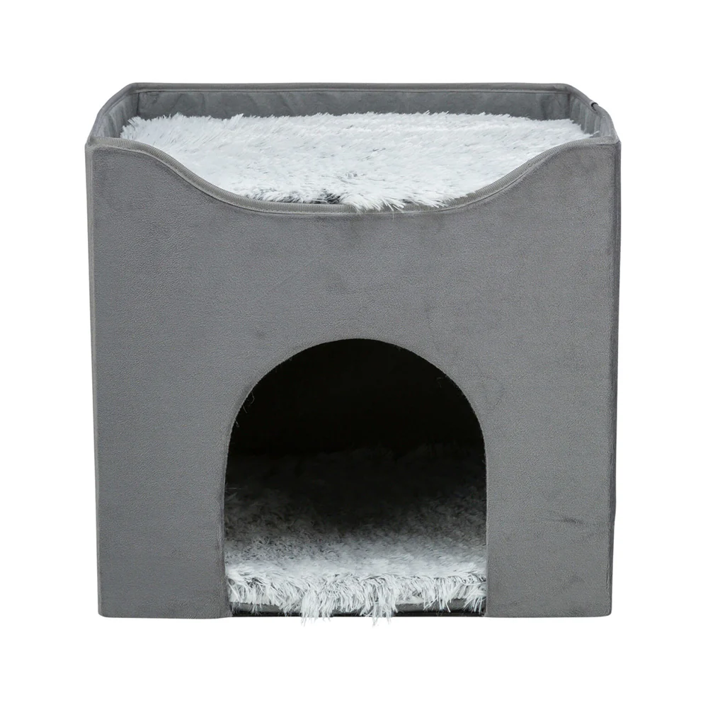 Harvey Cave Cat 38x38x38cm Grey/White