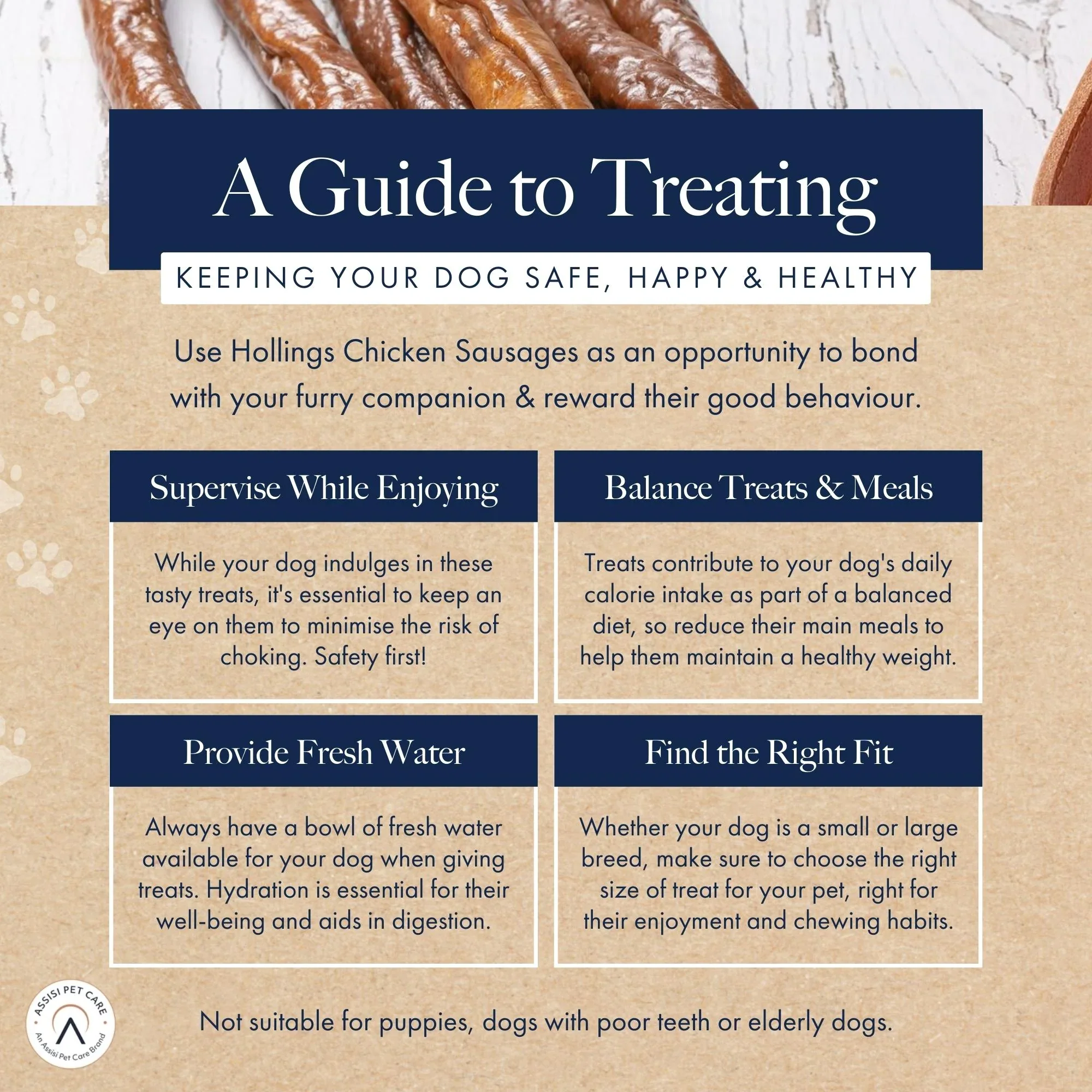 Hollings Chicken Sausages Dog Treats 3pk - Image 3