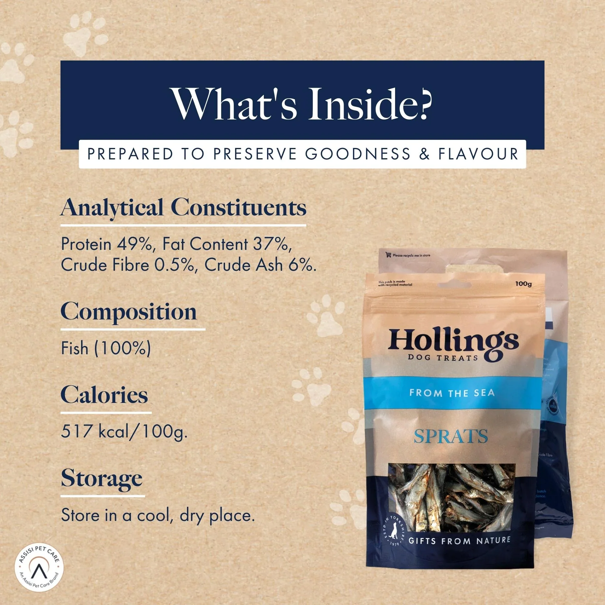 Hollings Sprats 100g - Image 3