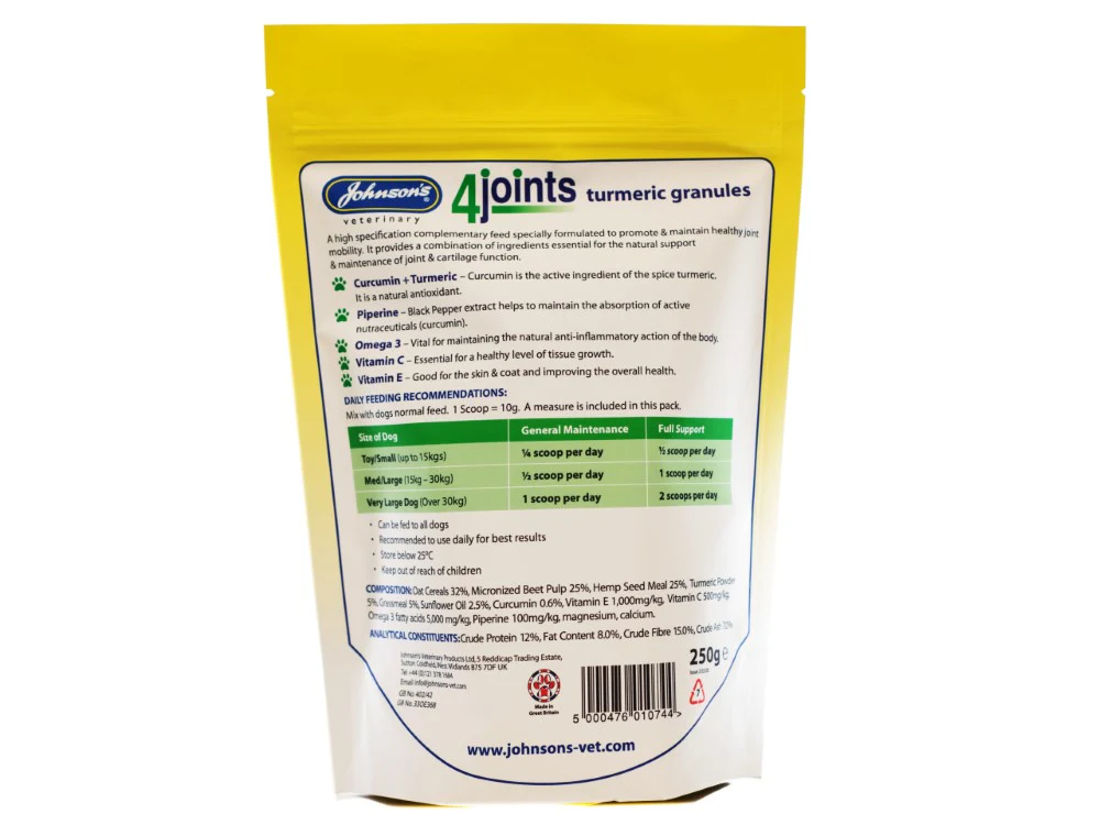 Johnsons 4-Joints Tumeric Granules 250g - Image 2