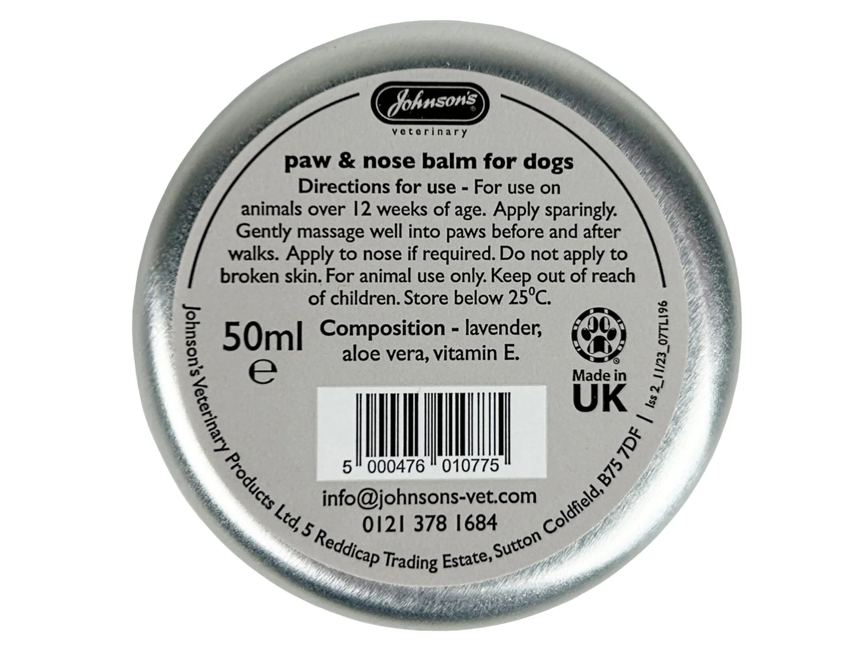 Johnsons Paw and Nose Balm 50ml - Image 2