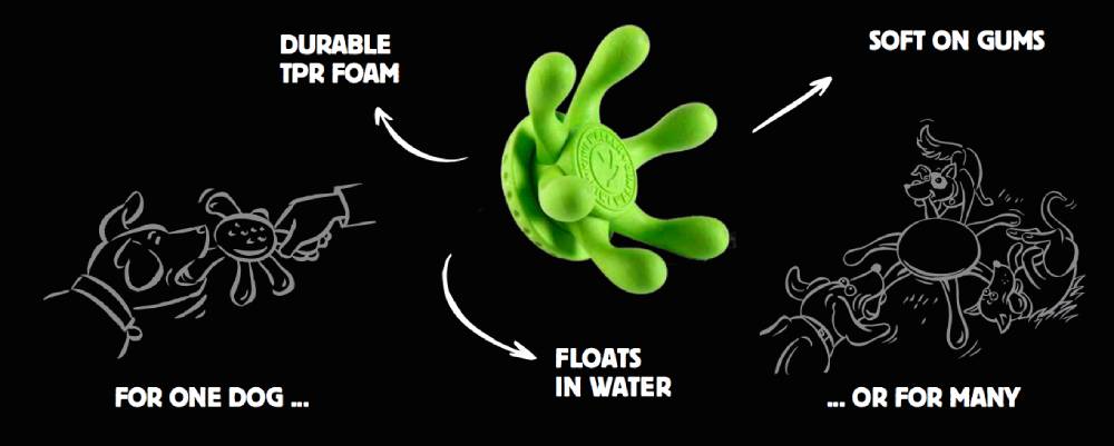 Kiwi Walker Lets Play Octopus Latex Dog Toy - Image 2
