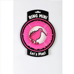 Kiwi Walker Mini Ring Latex Pink Dog Toy - Image 3