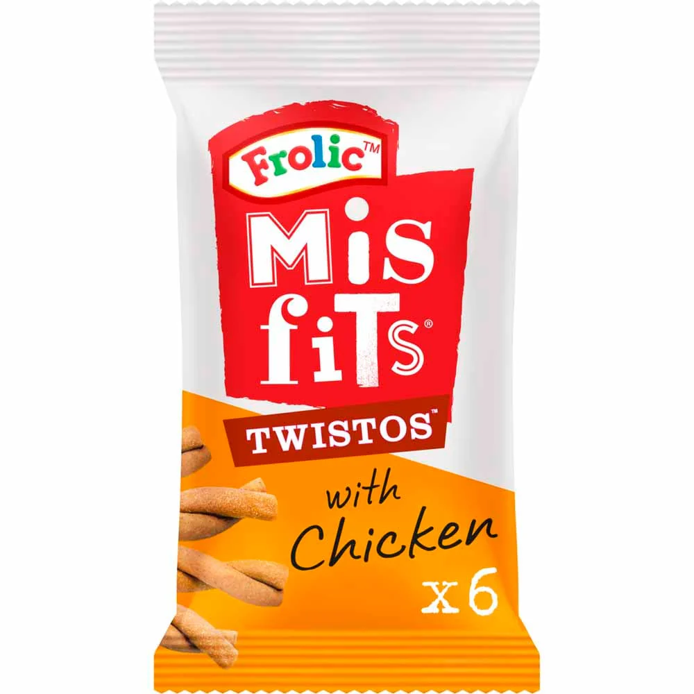 Misfits Twistos Chicken Dog Treats x6