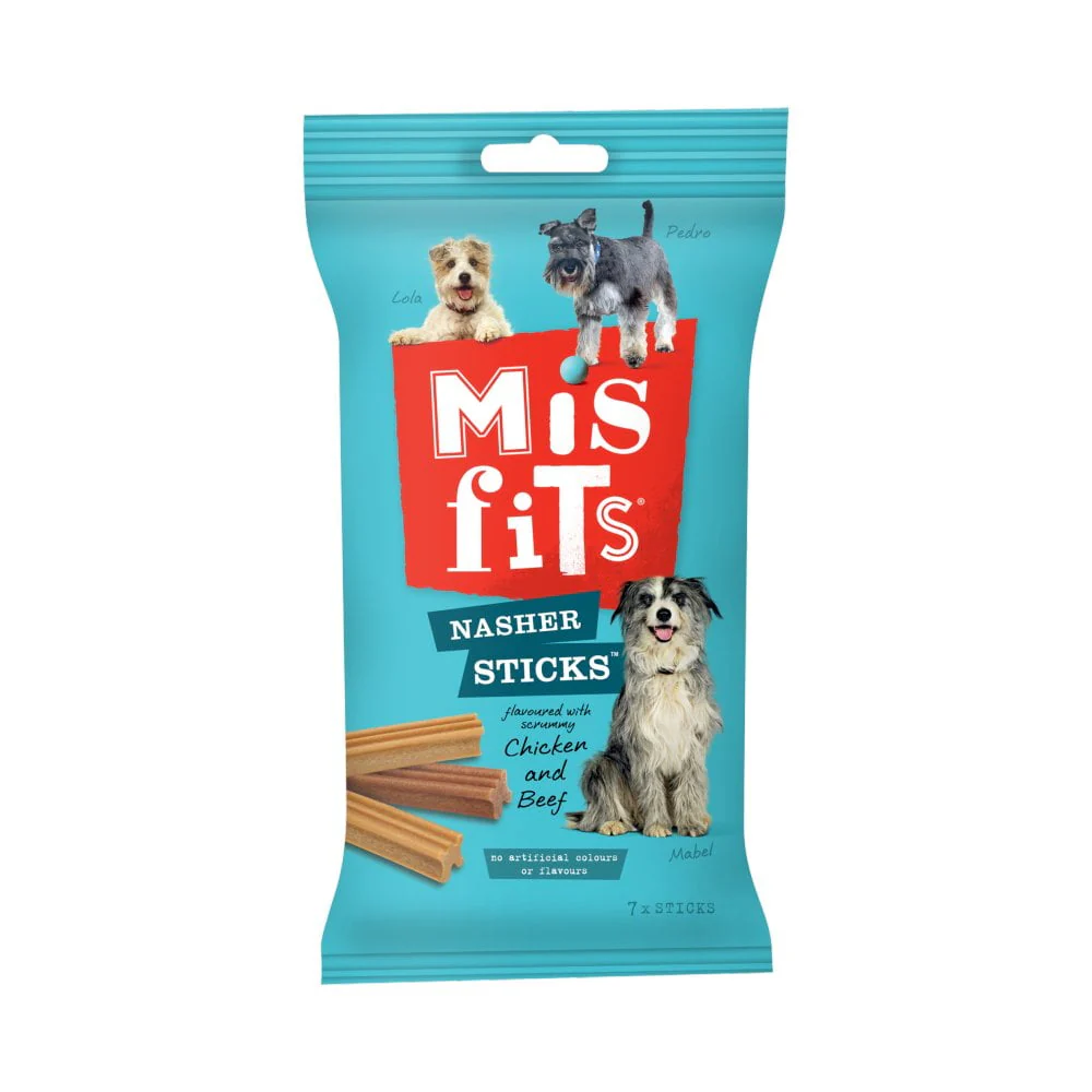 Misfits Nasher Sticks Chicken and Beef Dog Treats