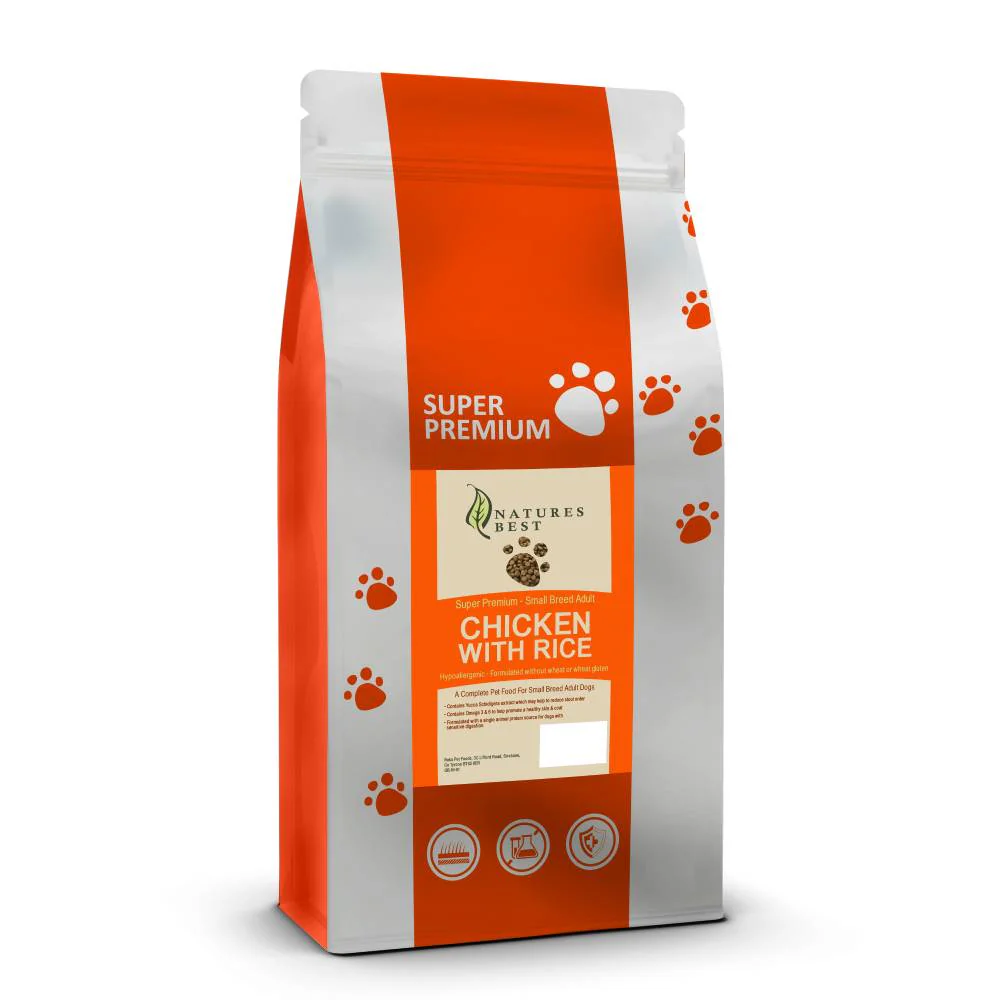 Natures Best Super Premium Hypoallergenic Adult Dog Food Chicken Small Bite 2kg