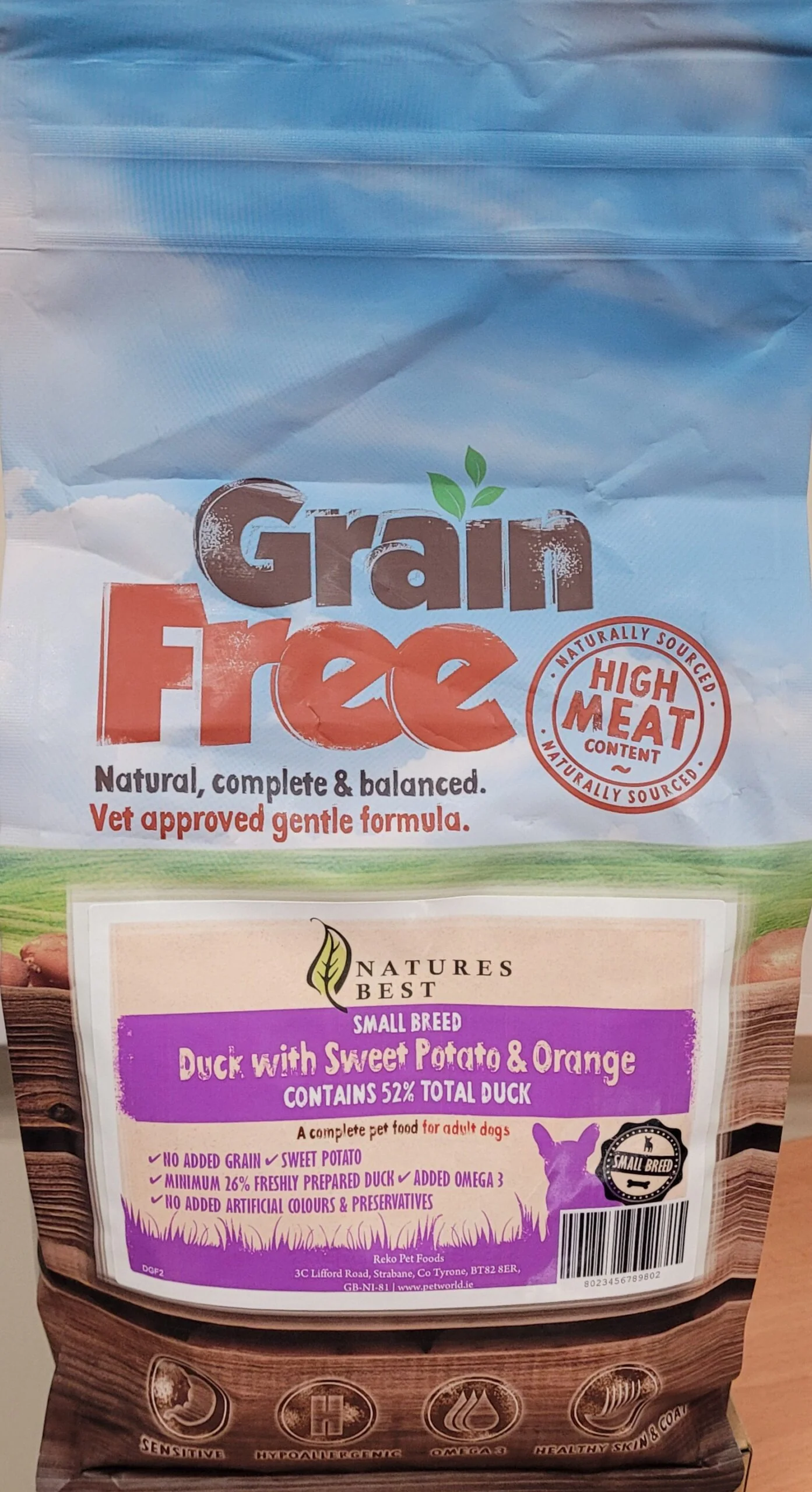 Nature's Best Duck, Sweet Potato and Orange Small Breed (Grain Free)