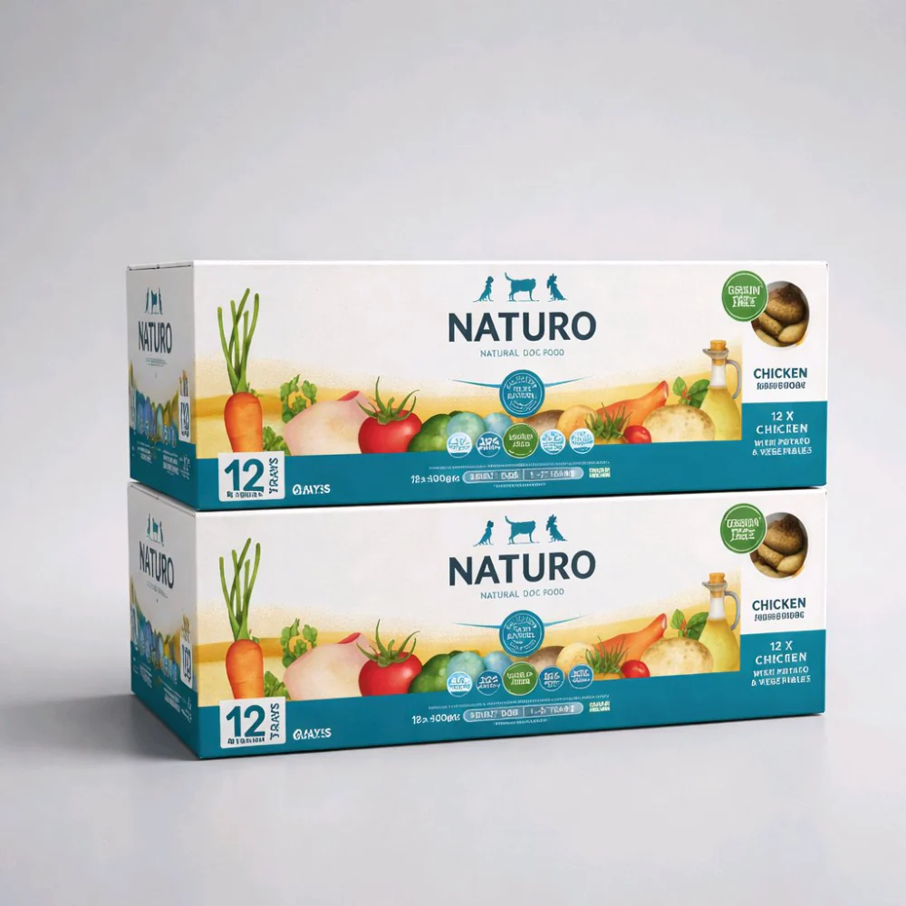 Naturo Adult Dog Grain Free Chicken & Potato with Vegetables - 400g Trays x 12 - Image 5