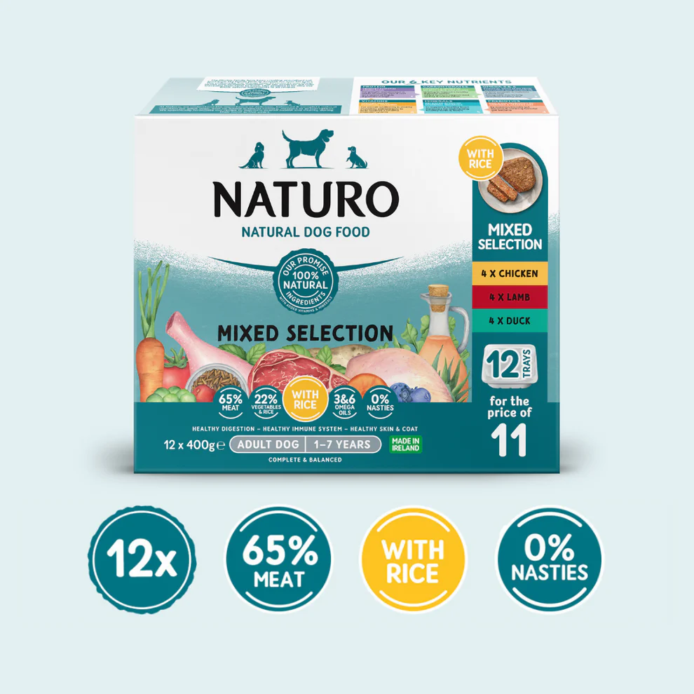 Naturo Variety Pack Wet Dog Food 400g x 12 - Image 2