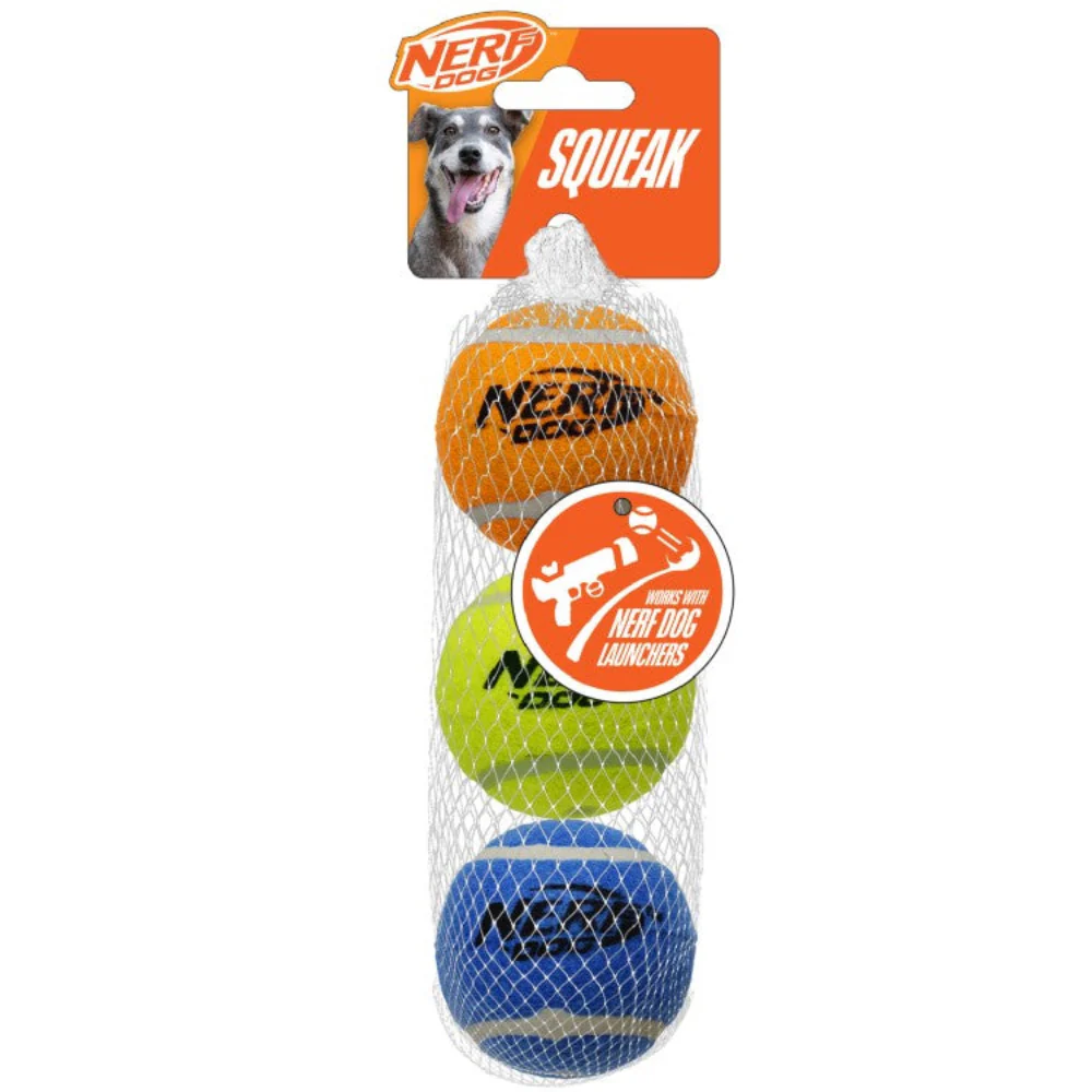 Nerf Squeak Tennis Balls 3pk