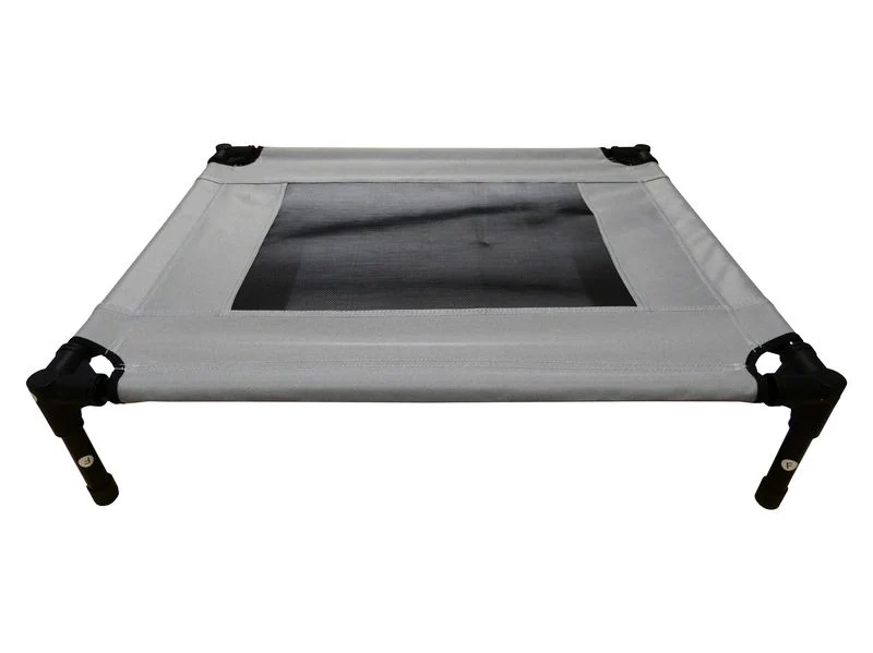 Pet Cot Raised Comfort Bed – Grey 76x62cm
