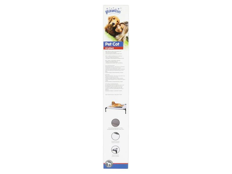 Pet Cot Raised Comfort Bed – Grey 76x62cm - Image 2