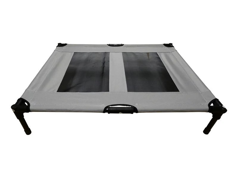 Pet Cot Raised Comfort Bed – Grey 91x76cm