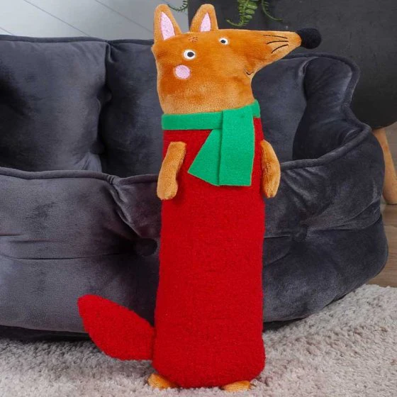 Red Fox Sausage Squeaker - Large - Image 2