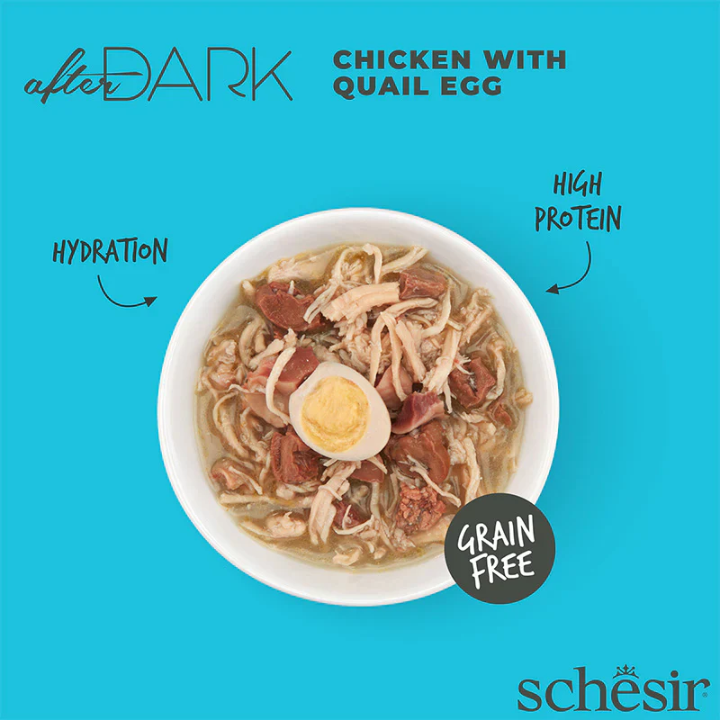 Schesir After Dark Chicken/Egg Fillet 80g - Image 4