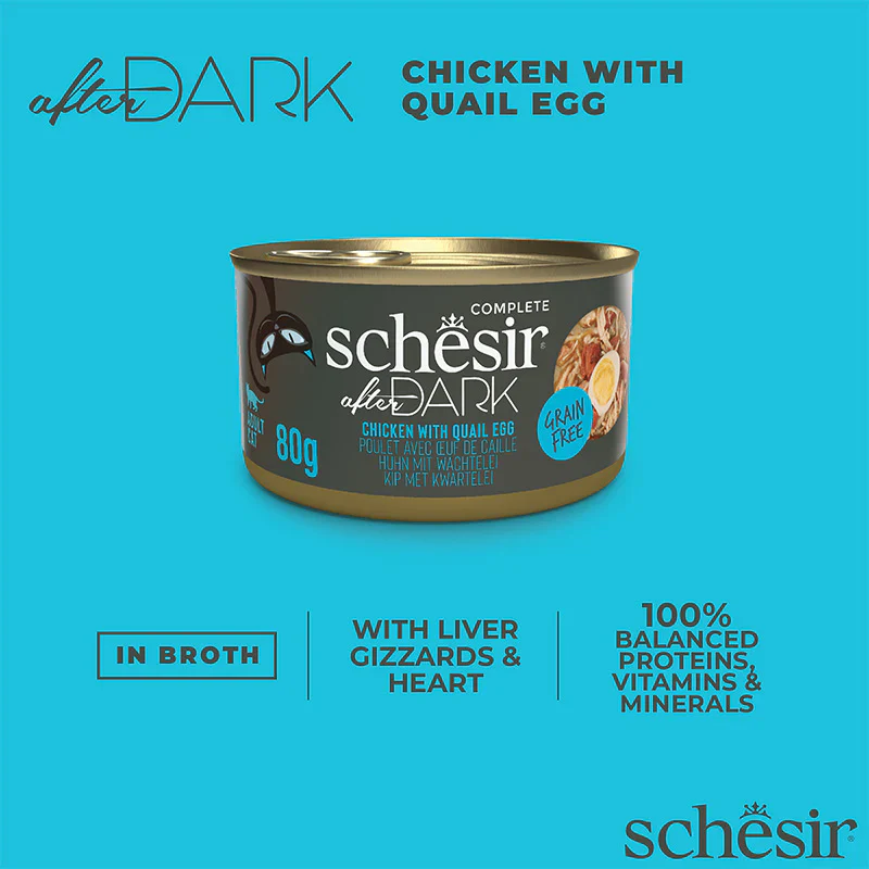 Schesir After Dark Chicken/Egg Fillet 80g - Image 5