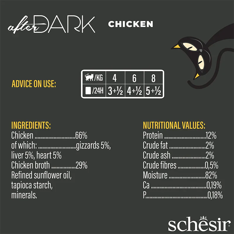 Schesir After Dark Chicken Fillets 80g - Image 3