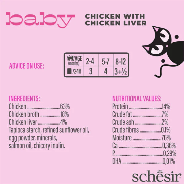 Schesir Baby Chicken/Liver 70g - Image 3