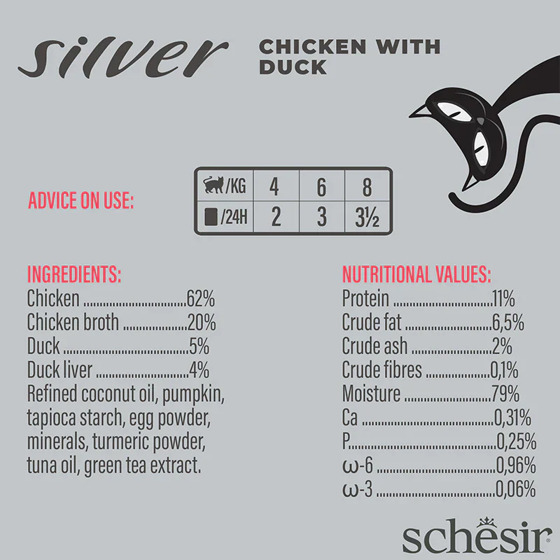 Schesir Sliver M&S Chicken/Duck 70g - Image 3