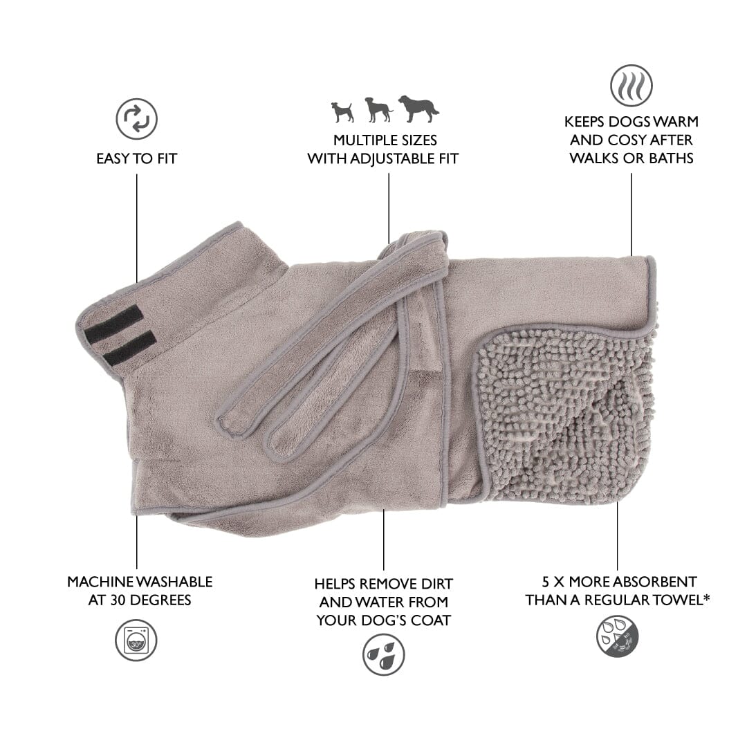 Scruffs Deluxe Drying Robe Grey - Image 4
