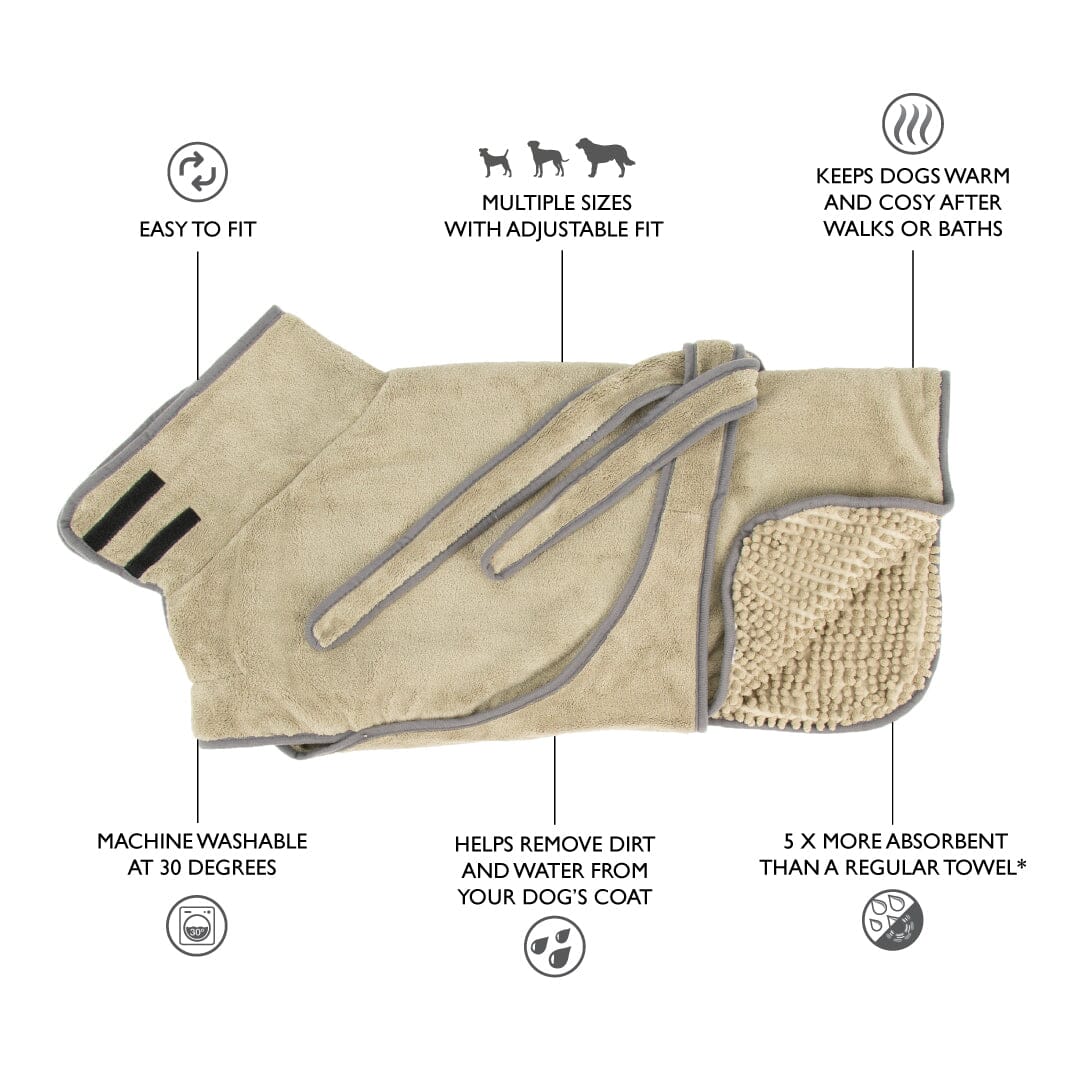 Scruffs Deluxe Drying Robe Khaki - Image 5