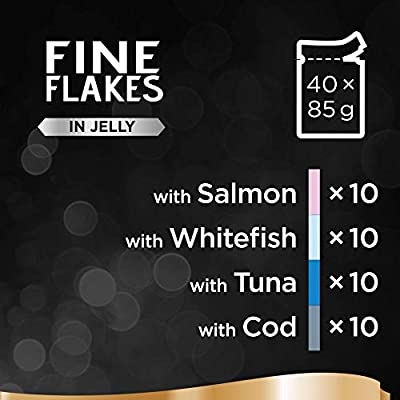 Sheba Fine Flakes Fish in Jelly Wet Cat Food 40x85g - Image 3
