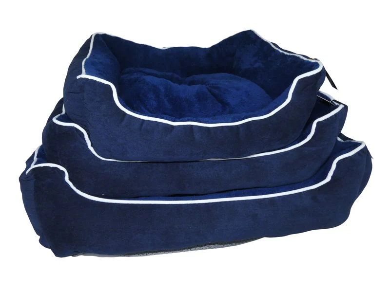 Slumber Corduroy Dog Bed – Blue - Image 2