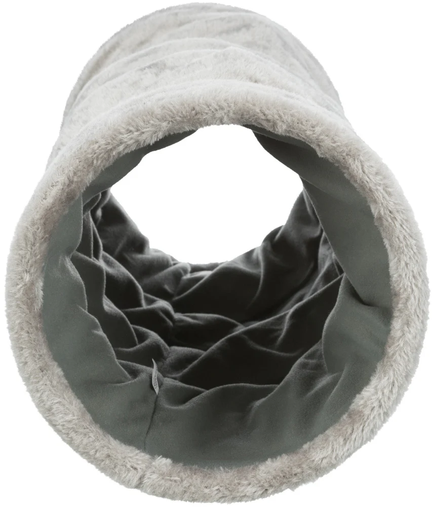 Trixie Cat Playing Tunnel Plush Fabric (Grey) - Image 4