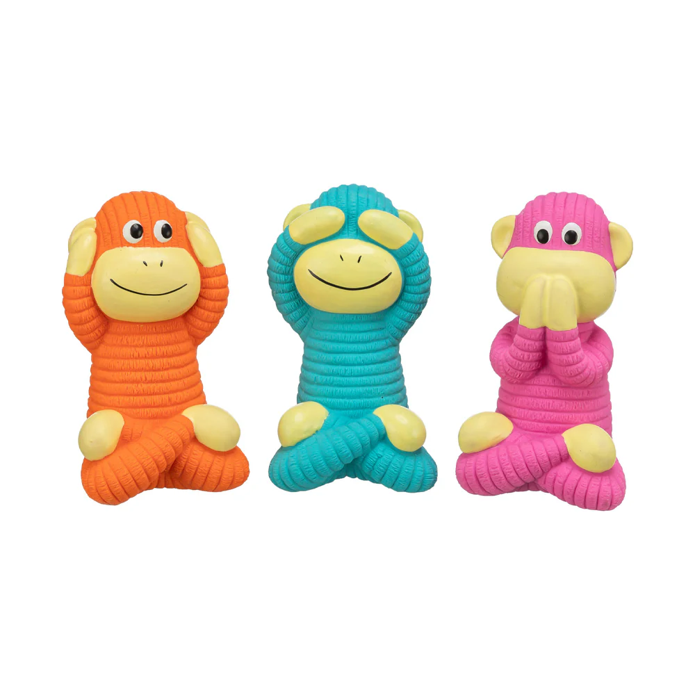 Trixie Monkey Dog Toy Latex 12cm Assorted